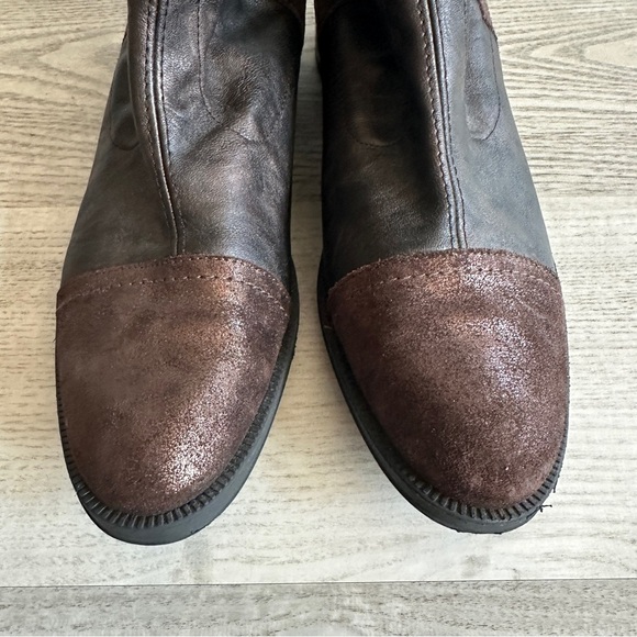 Sundance Brown Leather Ankle Boots - Picture 8 of 12